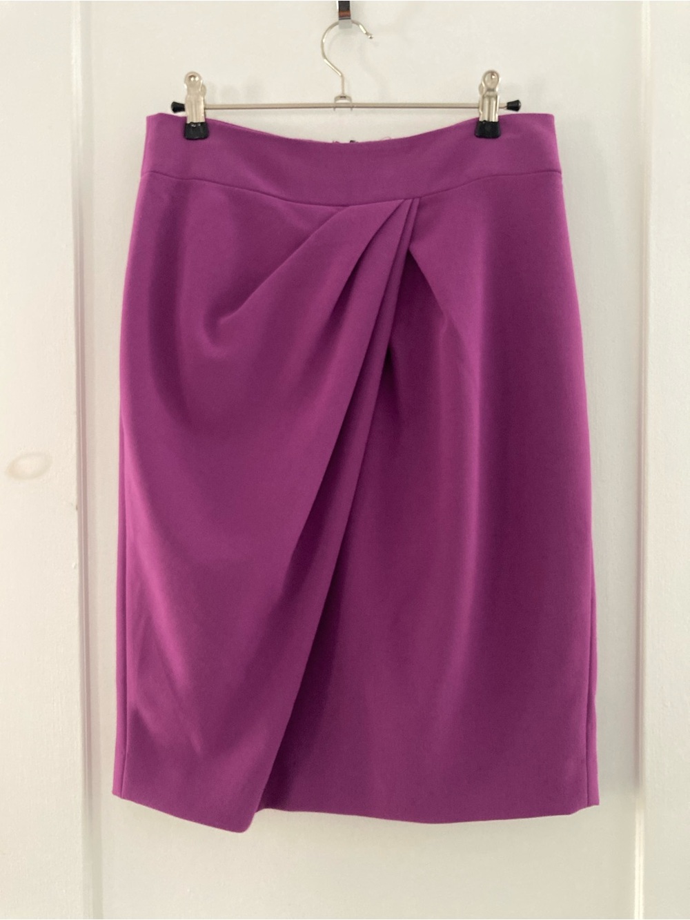Banana Republic Pink Purple Pencil Skirt with Draped Pleats